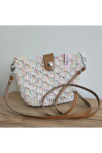 Raffia klasszikus, kagyló mintával, pillecukor