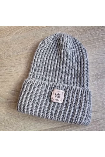 Classic Beanie 100% pamut, világos szürke