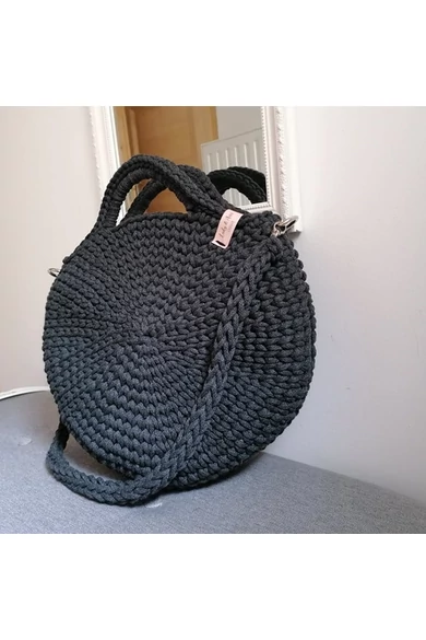 Horgolt kör crossbody táska