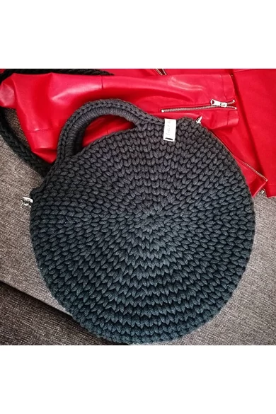Horgolt kör crossbody táska