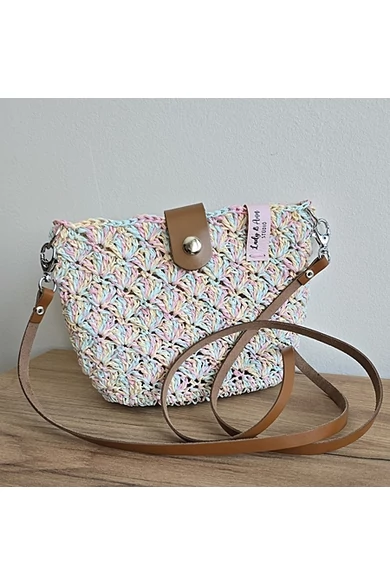 Raffia klasszikus, kagyló mintával, pillecukor